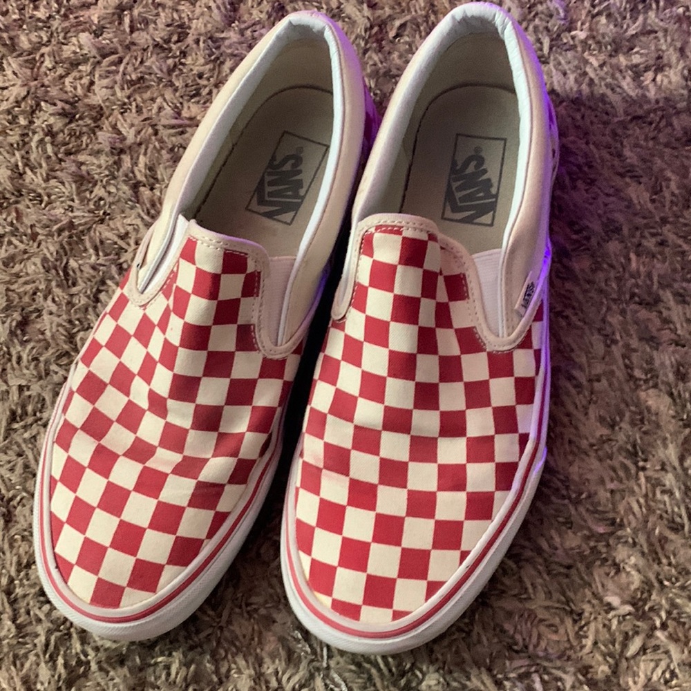 Red checkered vans
